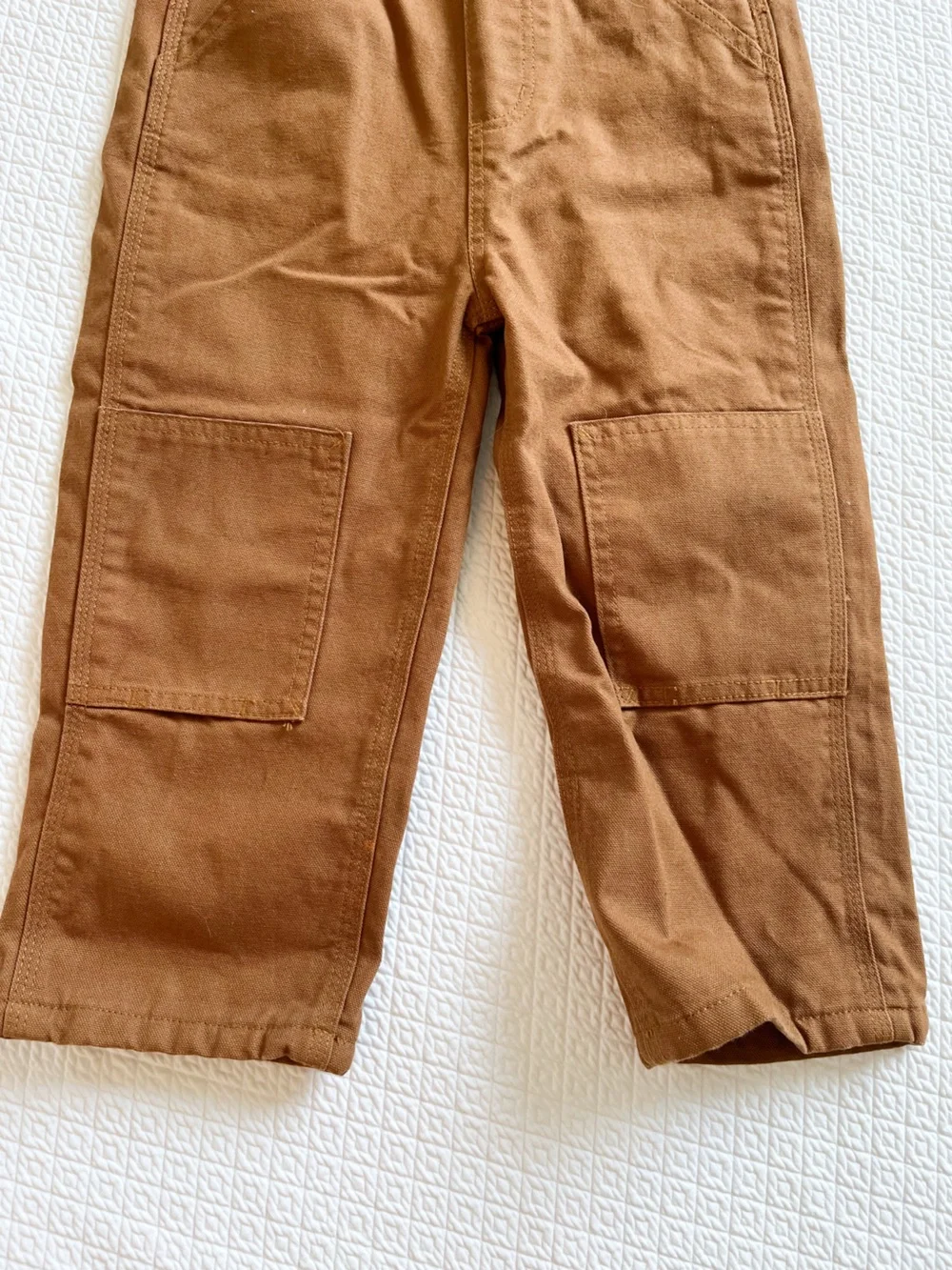 Carhartt Toddler Flannel-Lined Canvas Overalls Size 3T - Picture 4 of 9